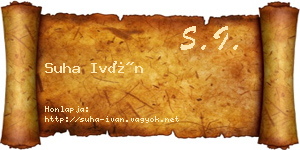 Suha Iván névjegykártya